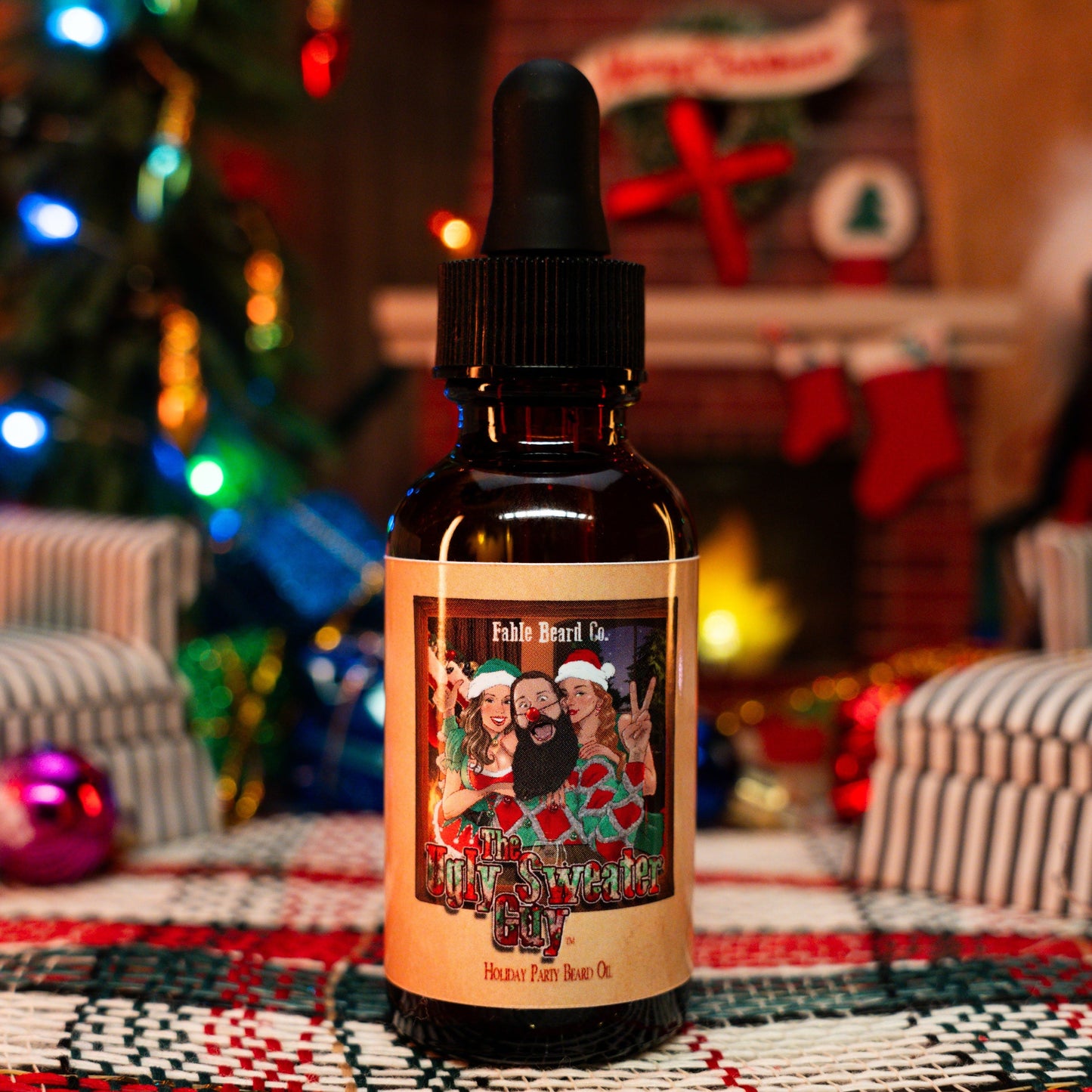 The Ugly Sweater Guy - Beard Oil - Butterscotch Bourbon, Balsam Fir, and Vanilla Cookies