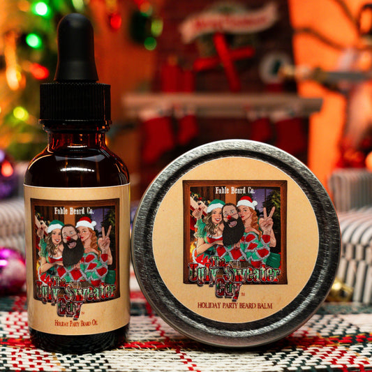 The Ugly Sweater Guy - Beard Oil & Balm Kit - Butterscotch Bourbon, Balsam Fir, and Vanilla Cookies