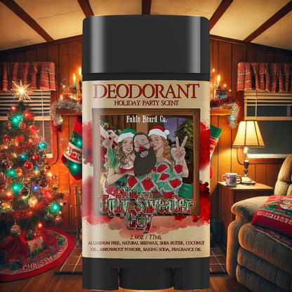 The Ugly Sweater Guy - Deodorant - Butterscotch Bourbon, Balsam Fir, and Vanilla Cookies