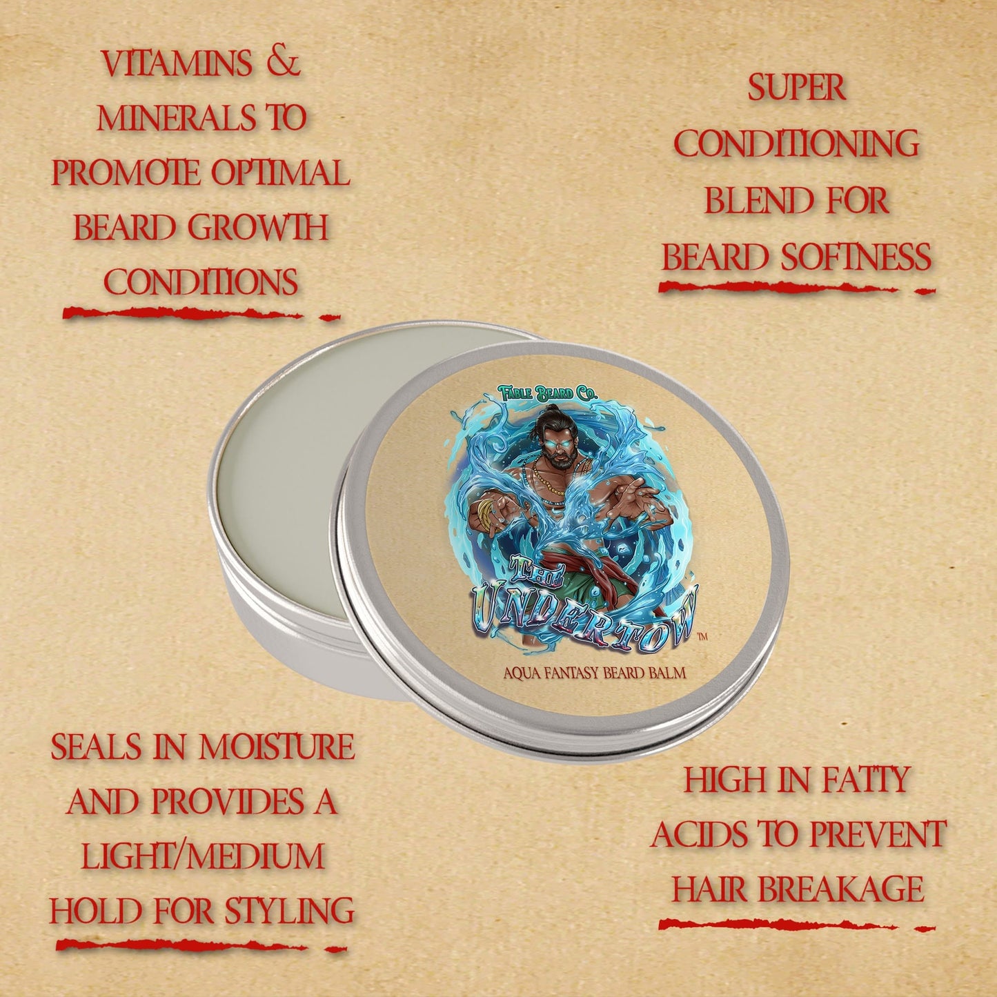 The Undertow - Complete Balm Kit - Palm Tree Woods, Oceanic Musk, Peppered Bergamot, and Mossy Sea Caves