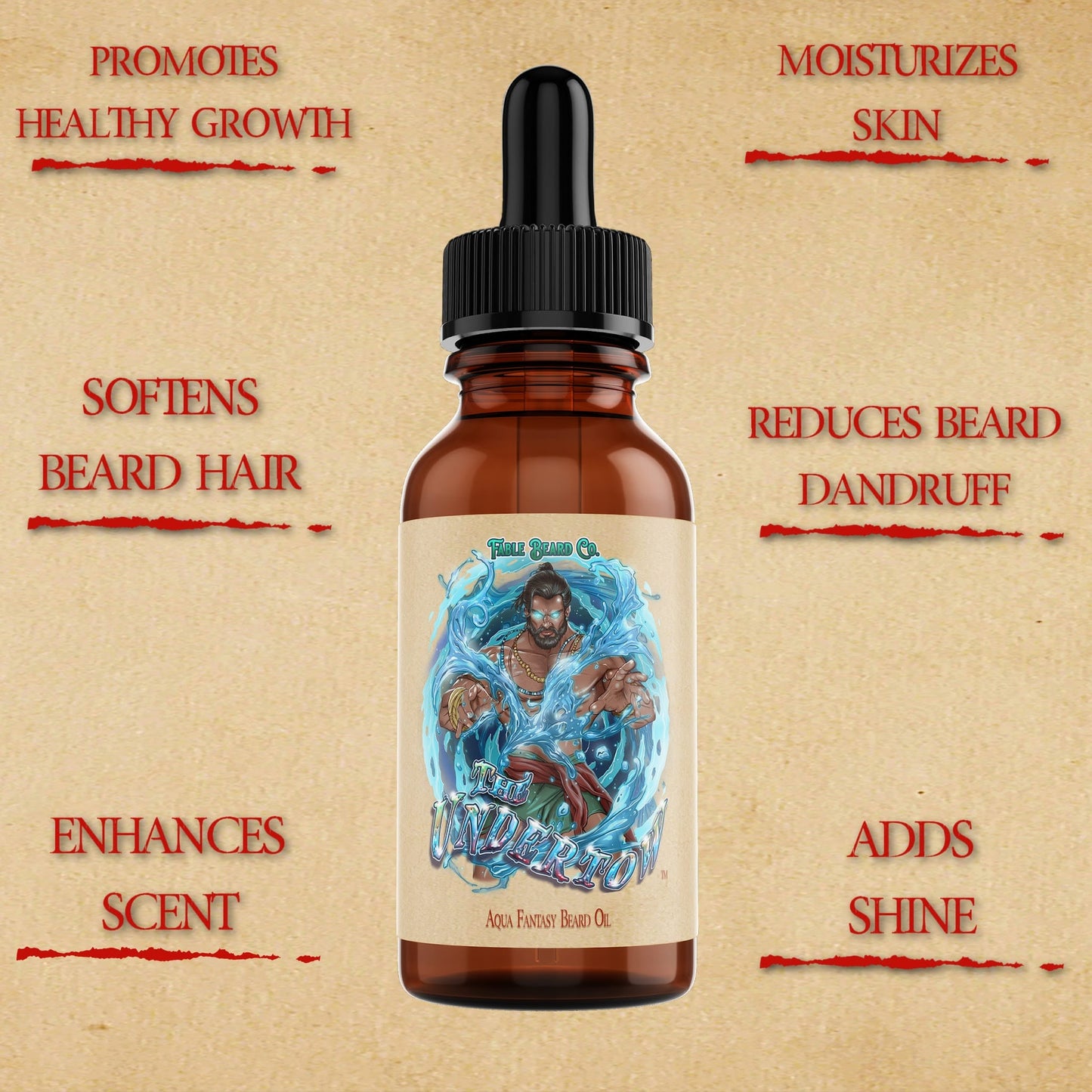 The Undertow - Beard Oil - Palm Tree Woods, Oceanic Musk, Peppered Bergamot, and Mossy Sea Caves