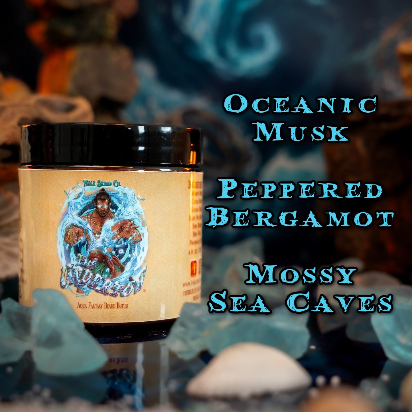 The Undertow - Beard Butter - Palm Tree Woods, Oceanic Musk, Peppered Bergamot, and Mossy Sea Caves