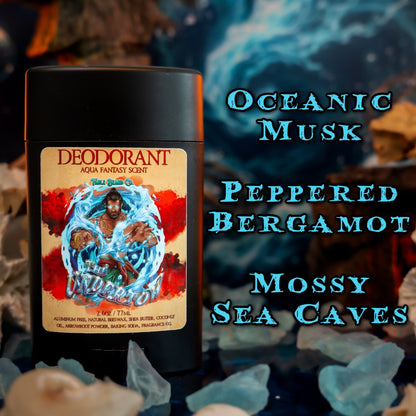 The Undertow - Deodorant - Palm Tree Woods, Oceanic Musk, Peppered Bergamot, and Mossy Sea Caves