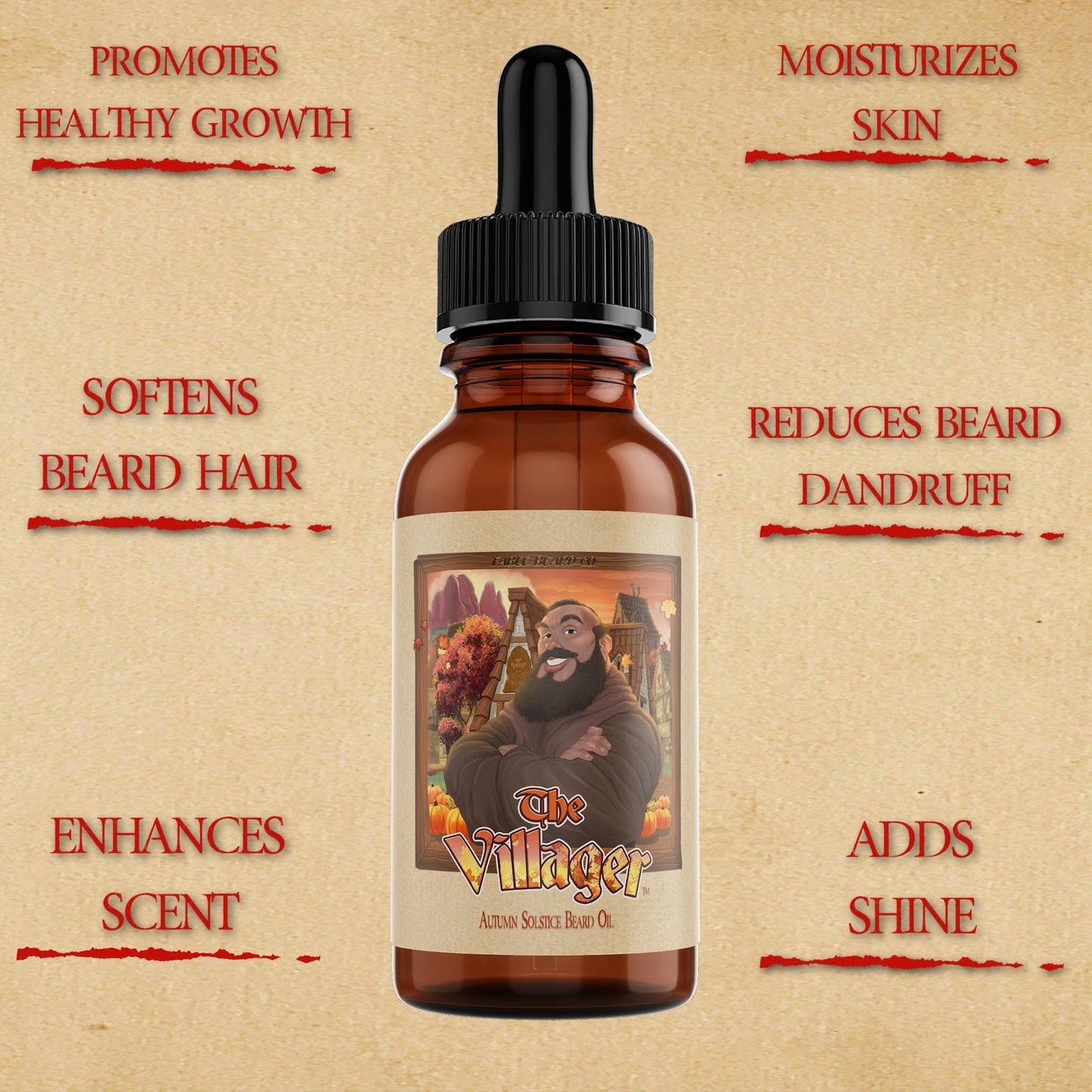 The Villager - Beard Oil & Butter Kit - Dried Oak Leaves, Iced Cranberry, Fall Air, and Golden Amber