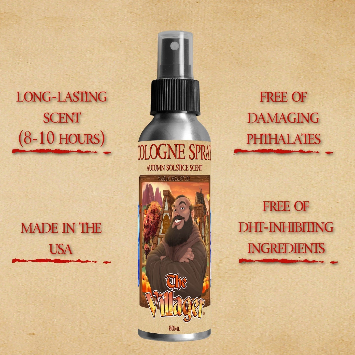 The Villager - Cologne - Dried Oak Leaves, Iced Cranberry, Fall Air, and Golden Amber