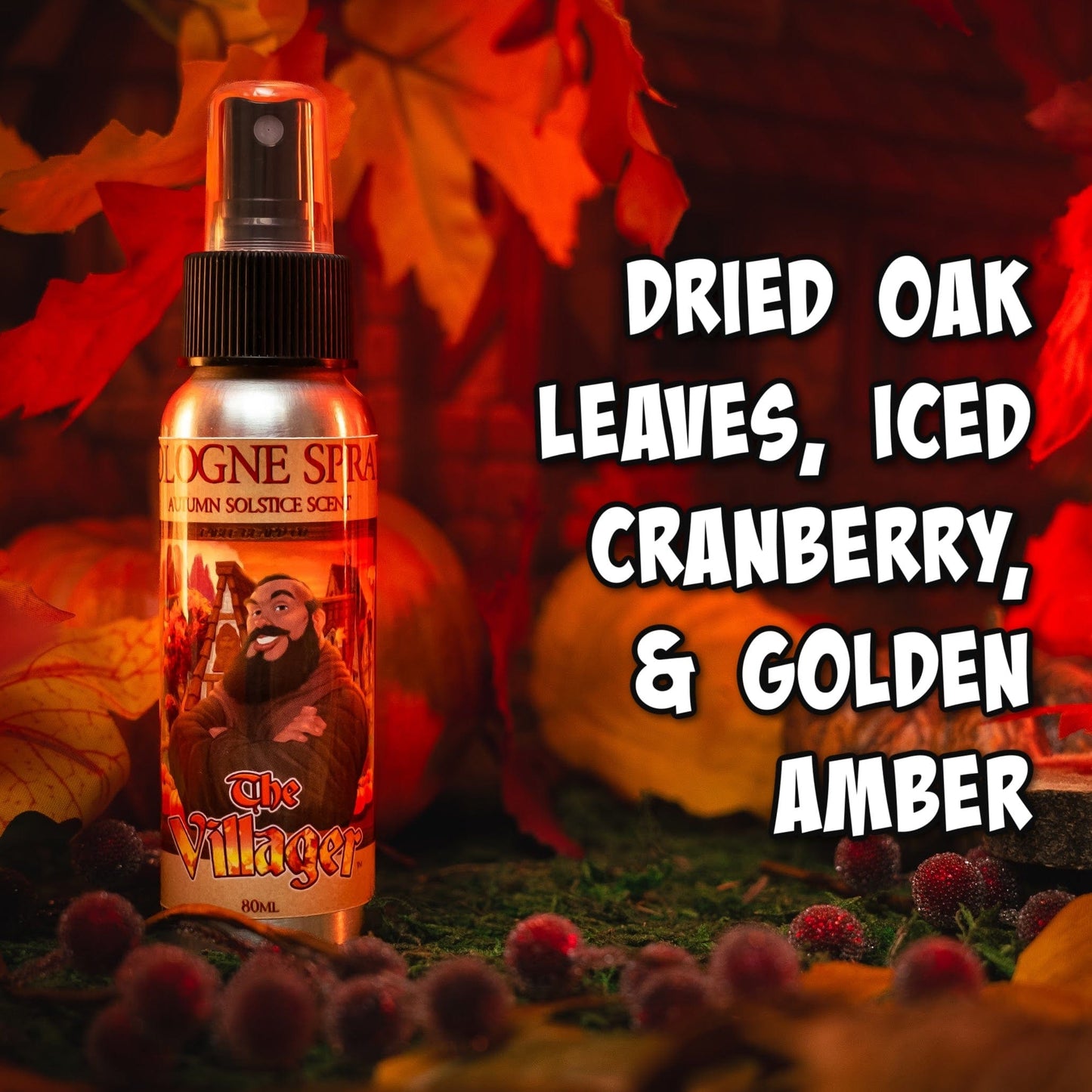 The Villager - Cologne - Dried Oak Leaves, Iced Cranberry, Fall Air, and Golden Amber