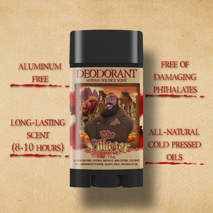 The Villager - Deodorant - Dried Oak Leaves, Iced Cranberry, Fall Air, and Golden Amber