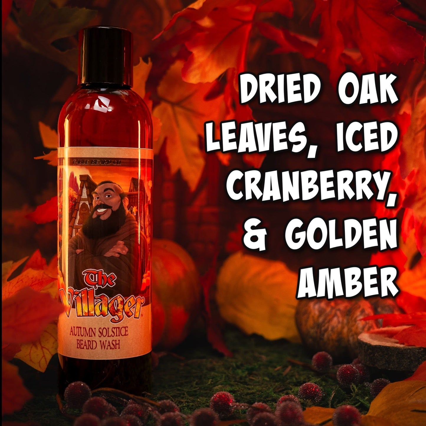 The Villager - Beard Conditioner - Dried Oak Leaves, Iced Cranberry, Fall Air, and Golden Amber