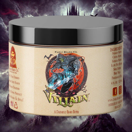 The Villain - Beard Butter - Dark Cologne, Diabolical Bergamot, Sinister Sandalwood, Warm Pipe Tobacco