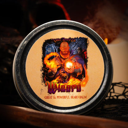 The Wizard - Beard Balm - Cauldron Brewed Bourbon, Toasted Vanilla Oats, Arcane Buttercream, and Orange Zest Sparks