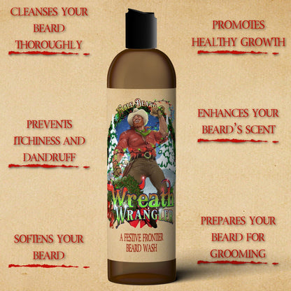 Wreath Wrangler - Beard Wash - Cranberry Jam, Mahogany Amber, Sweet Bergamot