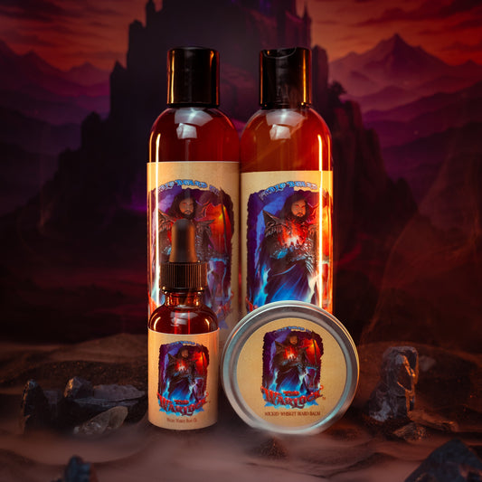 The Warlock - Complete Balm Kit - Dark Tobacco, Brown Ale, Citrus Spark, and Cherry Mist