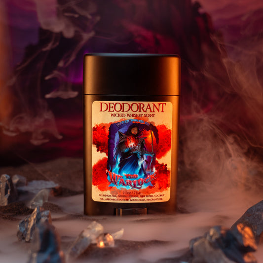 The Warlock - Deodorant - Dark Tobacco, Brown Ale, Citrus Spark, and Cherry Mist