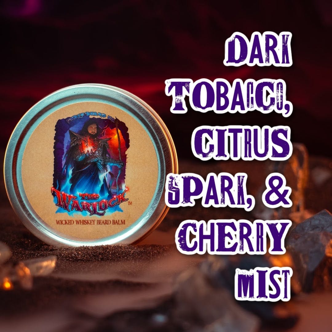The Warlock - Beard Balm - Dark Tobacco, Brown Ale, Citrus Spark, and Cherry Mist