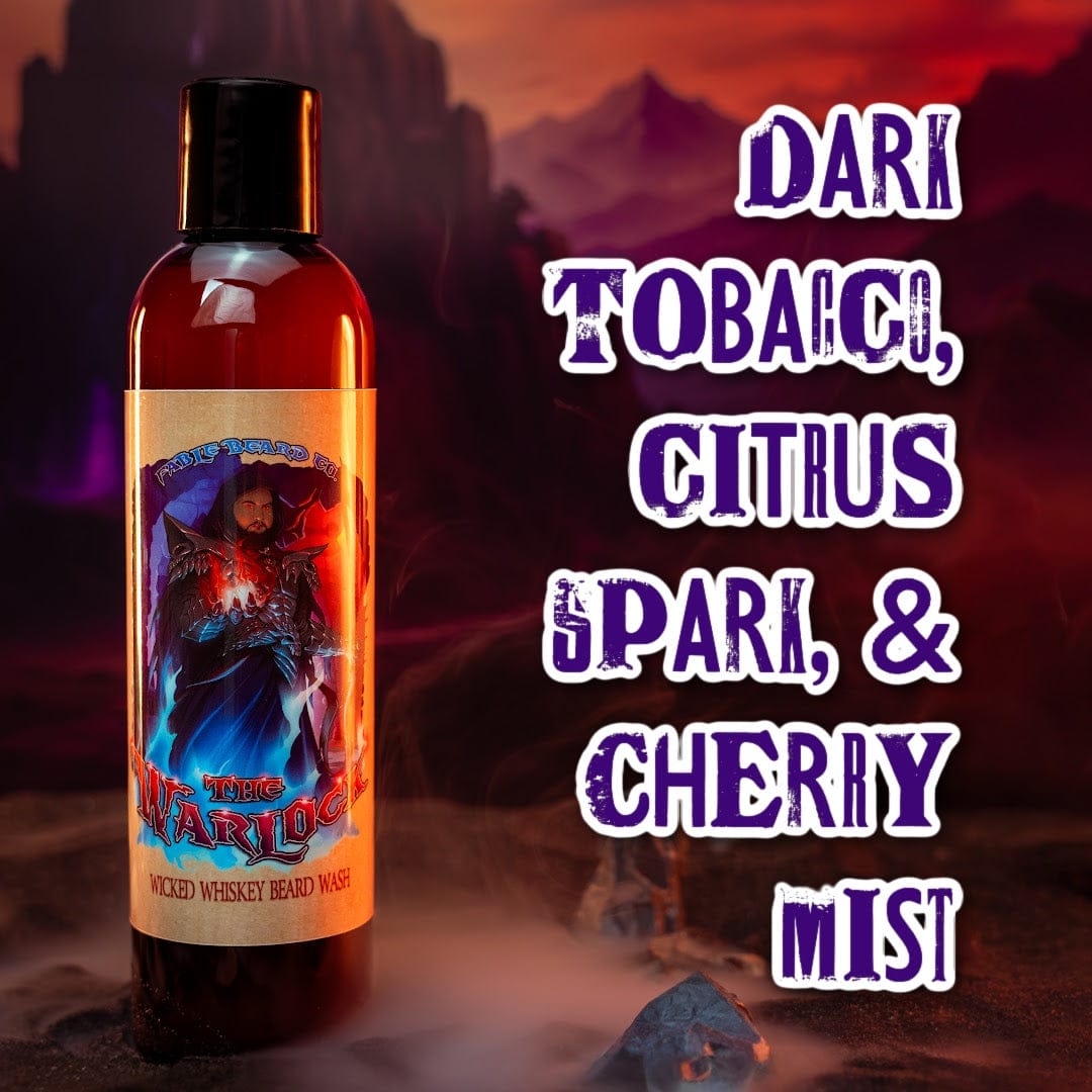 The Warlock - Beard Wash - Dark Tobacco, Brown Ale, Citrus Spark, and Cherry Mist