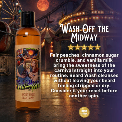 Tilt-A-Hurl - Beard Wash - Juicy Fair Peaches, Cinnamon Sugar Crumble, Vanilla Milk