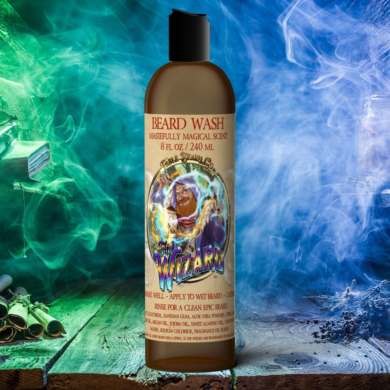 The Wizard - Beard Wash - Oud Wand, Mystical Amber, and Dragons Blood Cologne