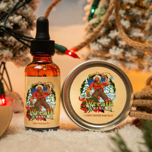 Wreath Wrangler - Beard Oil & Balm Kit - Cranberry Jam, Mahogany Amber, Sweet Bergamot