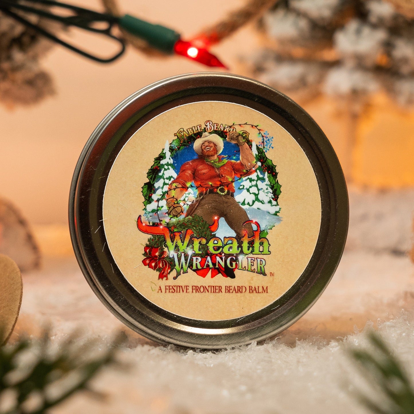 Wreath Wrangler - Beard Balm - Cranberry Jam, Mahogany Amber, Sweet Bergamot
