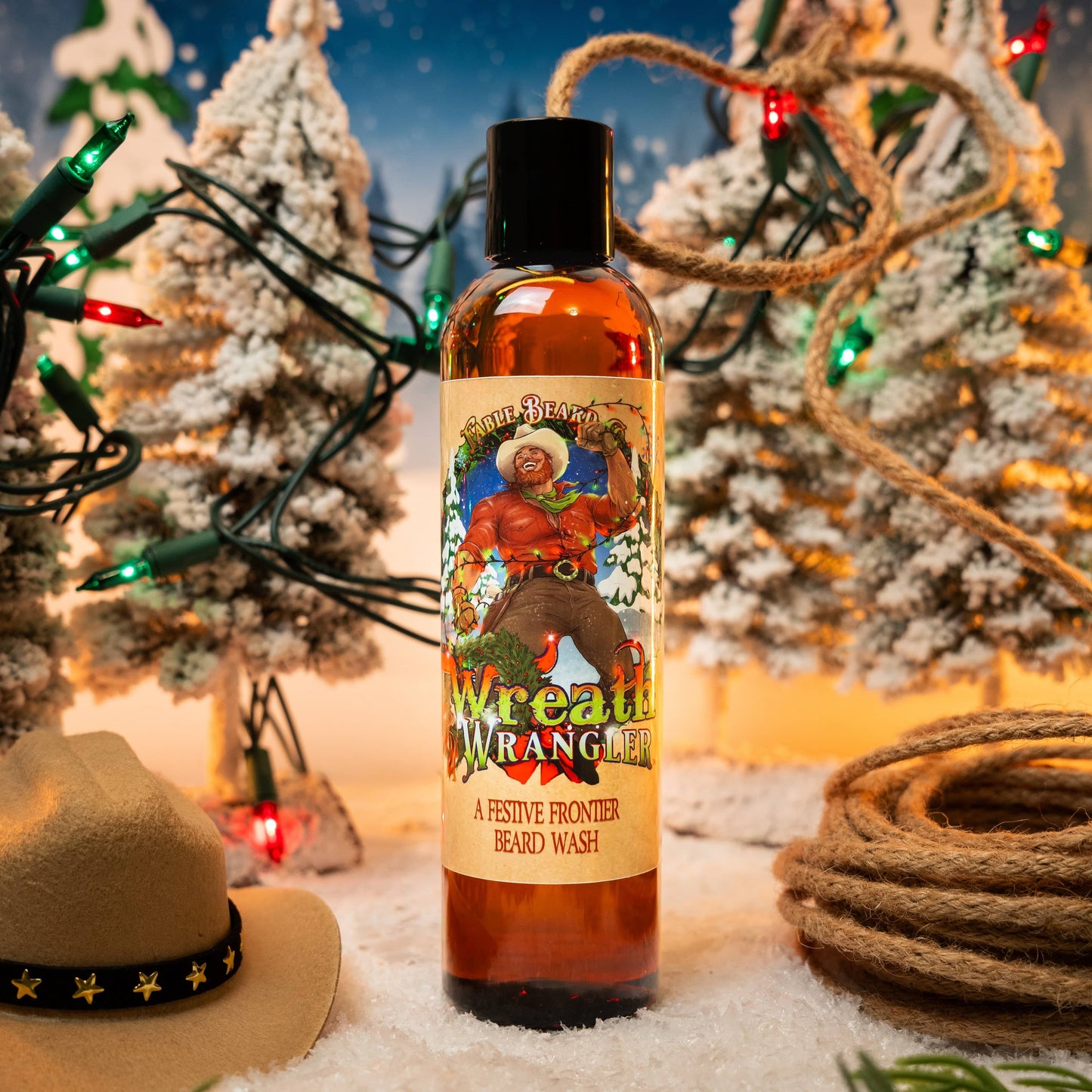 Wreath Wrangler - Beard Wash - Cranberry Jam, Mahogany Amber, Sweet Bergamot