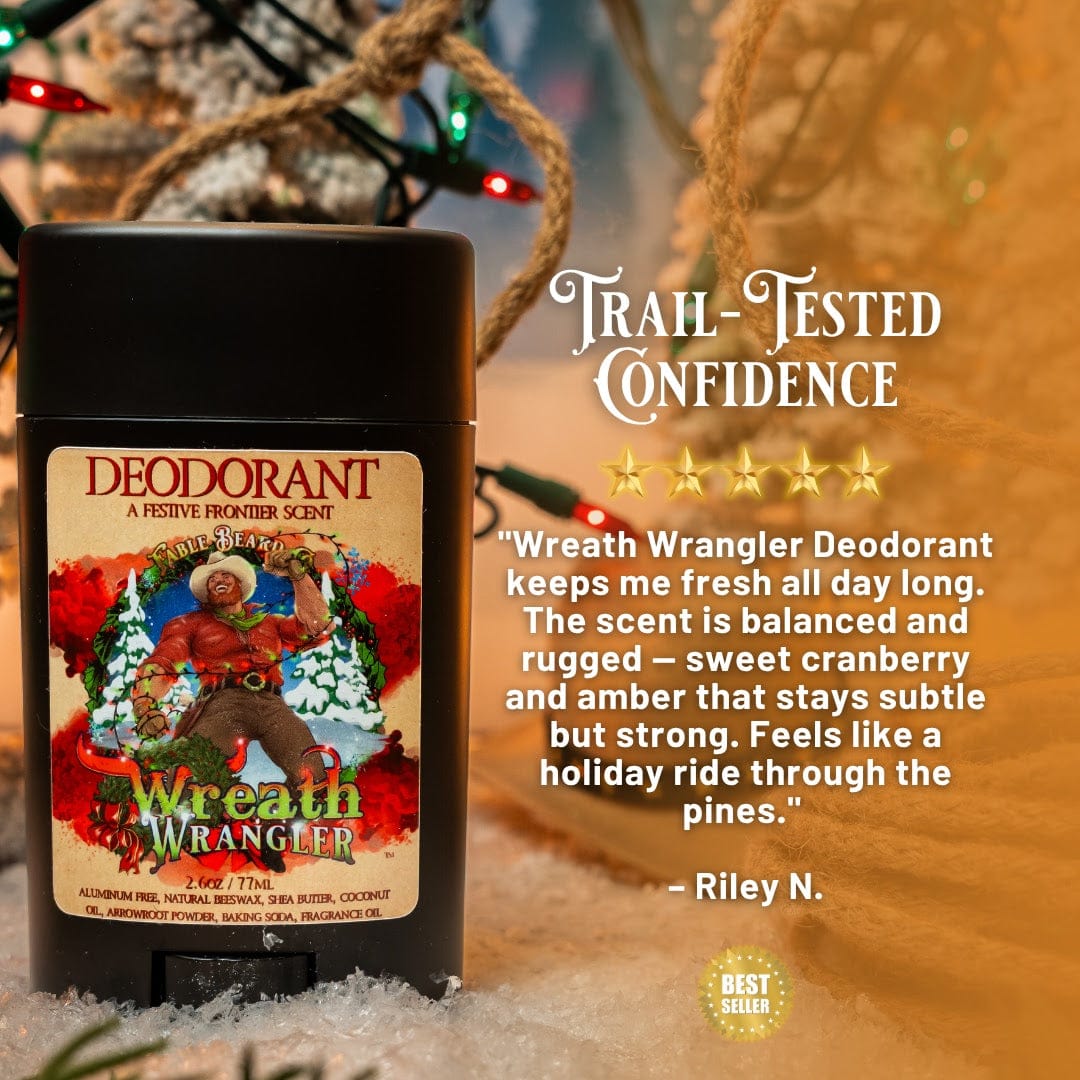 Wreath Wrangler - Deodorant - Cranberry Jam, Mahogany Amber, Sweet Bergamot