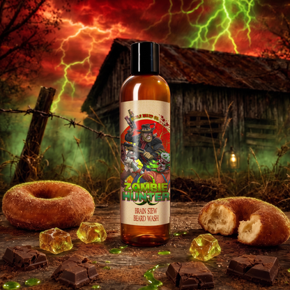 Zombie Hunter - Beard Wash - Harvest Cider Donut, Rustic Sugar Pine, Warm Cocoa Cashmere