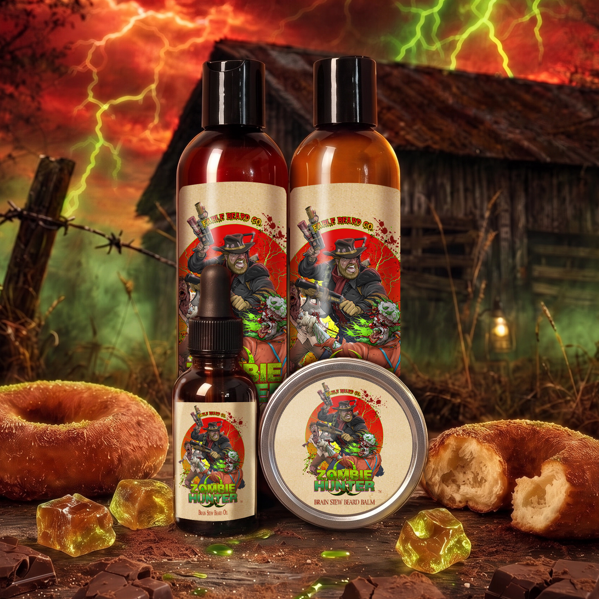 Zombie Hunter - Complete Balm Kit - Harvest Cider Donut, Rustic Sugar Pine, Warm Cocoa Cashmere