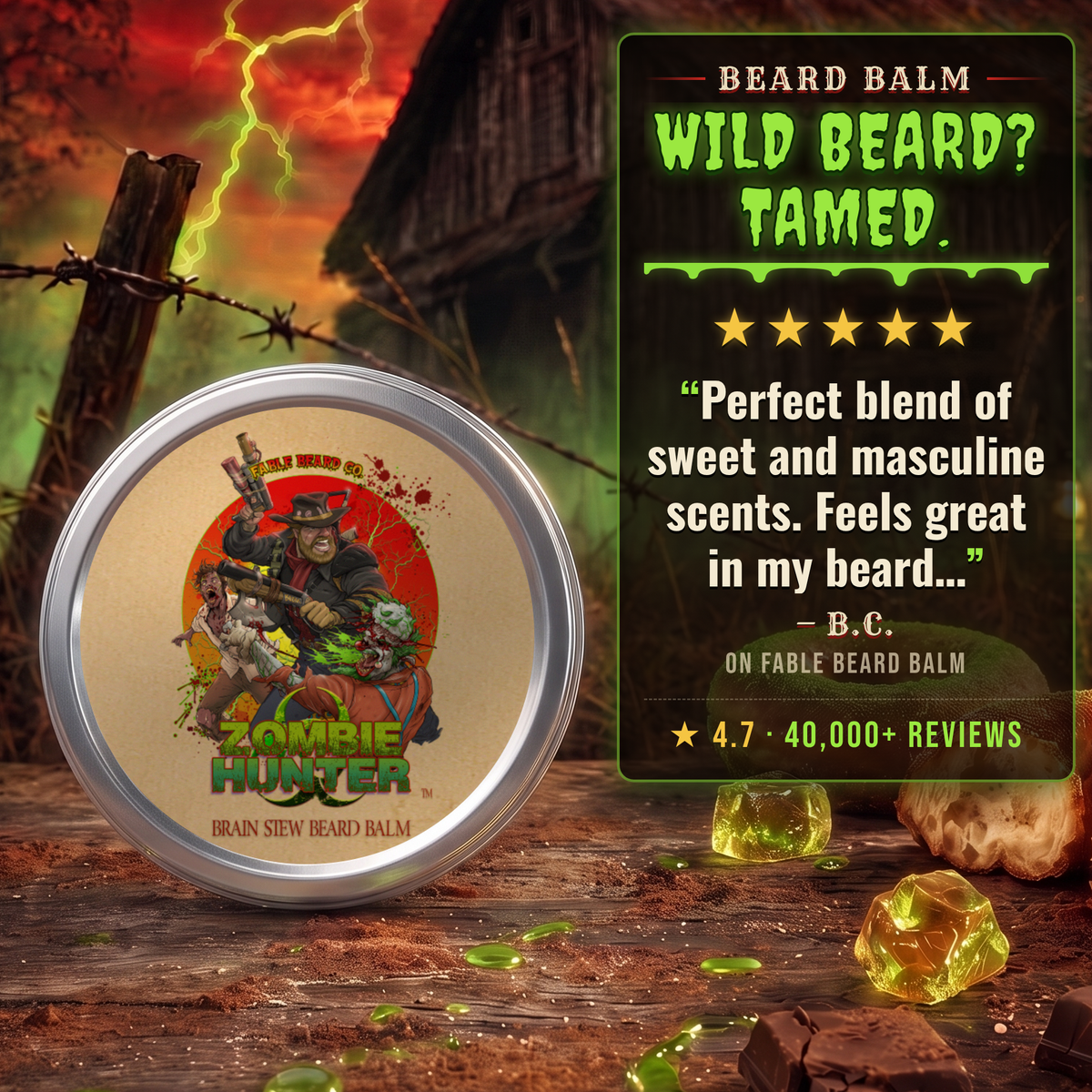 Zombie Hunter - Complete Balm Kit - Harvest Cider Donut, Rustic Sugar Pine, Warm Cocoa Cashmere