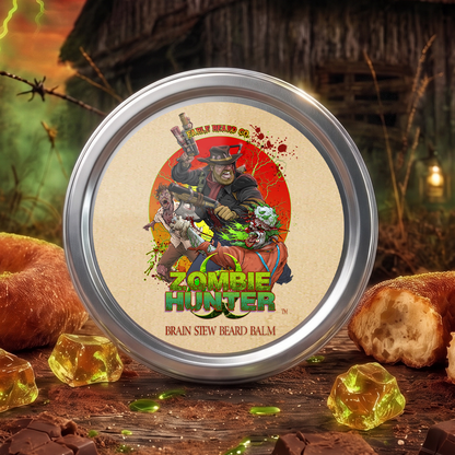 Zombie Hunter - Beard Balm - Harvest Cider Donut, Rustic Sugar Pine, Warm Cocoa Cashmere