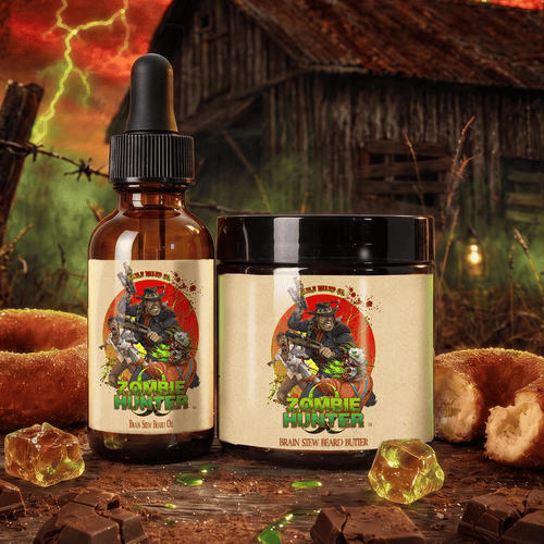 Zombie Hunter - Beard Oil & Butter Kit - Harvest Cider Donut, Rustic Sugar Pine, Warm Cocoa Cashmere