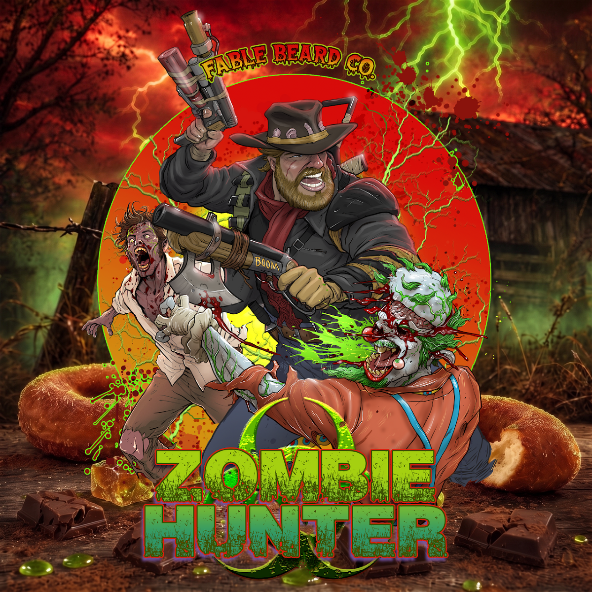 Zombie Hunter - Beard Butter - Harvest Cider Donut, Rustic Sugar Pine, Warm Cocoa Cashmere