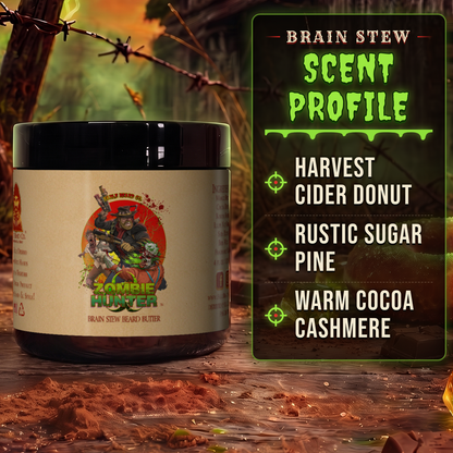 Zombie Hunter - Beard Butter - Harvest Cider Donut, Rustic Sugar Pine, Warm Cocoa Cashmere