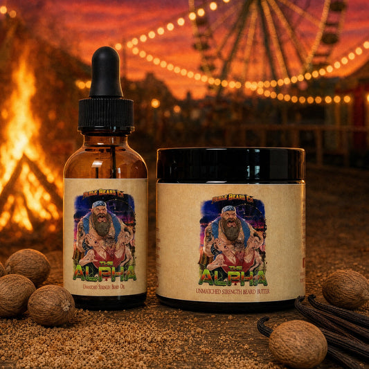 The Alpha - Beard Oil & Butter Kit - Vanilla Mahogany, Maple Bonfire, Caramelized Nutmeg