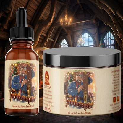 The Innkeeper - Beard Oil & Butter Kit - Cranberry Woods, Pine Tree Farm, and Cran-Apple Melody