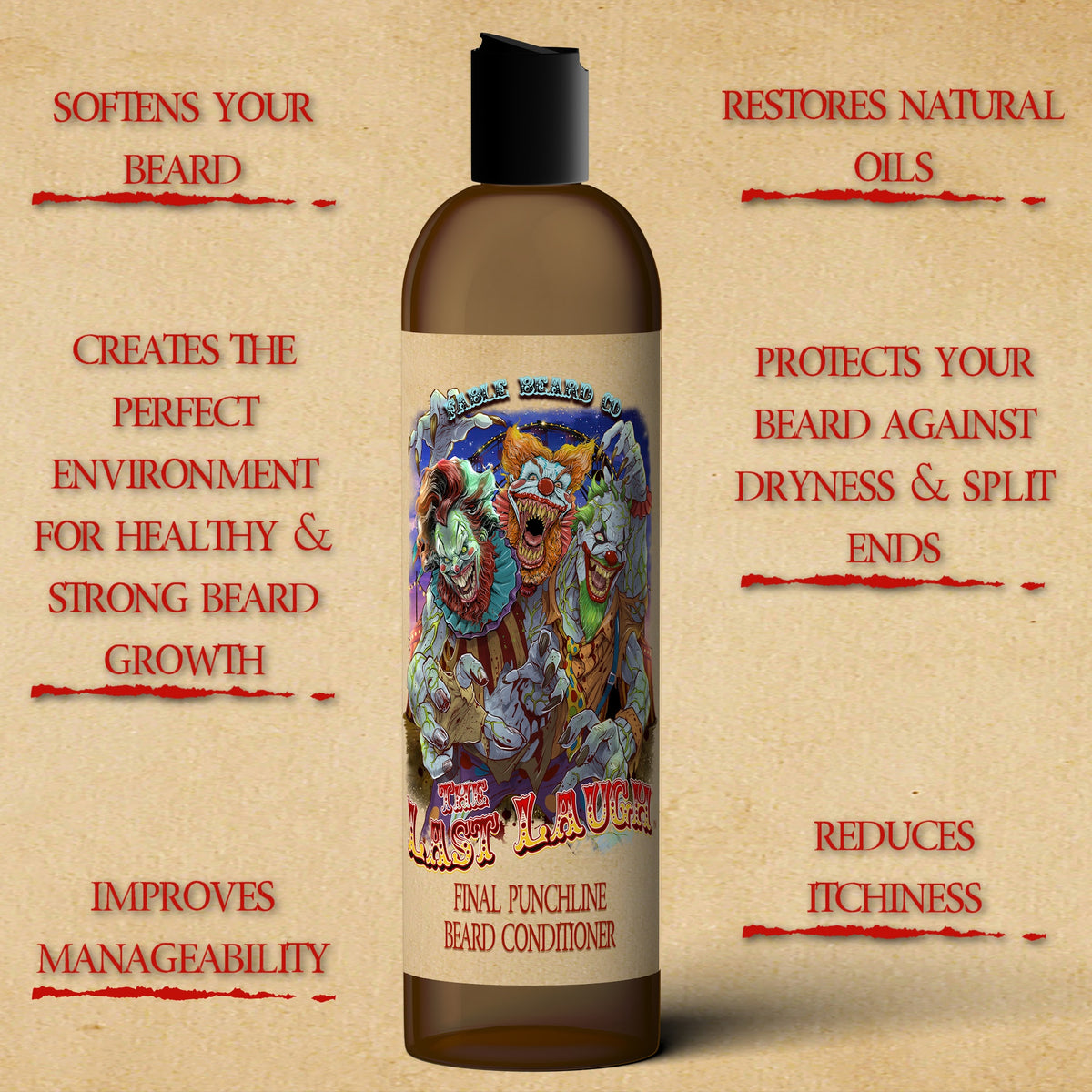 The Last Laugh - Beard Conditioner - Manic Cotton Candy, Twisted Churros, Wicked Maple Drizzle