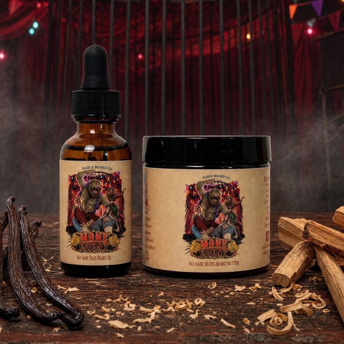 The Mane Event - Beard Oil & Butter Kit - Fall Mountain Air, Warm Cashmere, Sandalwood Vanilla