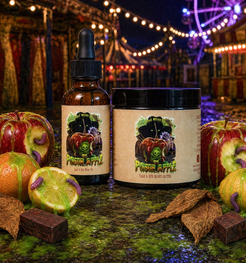The Poison Apple - Beard Oil & Butter Kit - Fatal Apple Bite, Dark Mahogany Woods, Cloaked Tobacco & Citrus