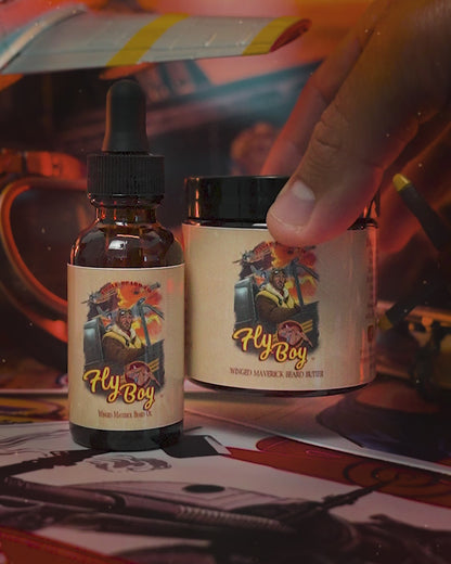 Flyboy - Beard Oil & Butter Kit - Vintage Barbershop, Officer's Whiskey Reserve, Spiced Clove Ember