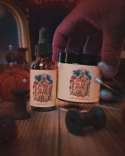 Pincushion - Beard Oil & Butter Kit - Big Top Timberwood, Caramelized Maple Ember, Shadowed Bergamot