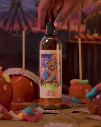 Patient Zero - Beard Wash - Tart Gummy Candy, Spiced Harvest Musk, Buttery Fried Dough