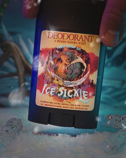 Ice Sickle - Deodorant - Frosty Pine Sap, Chilled Juniper, Winter Spices