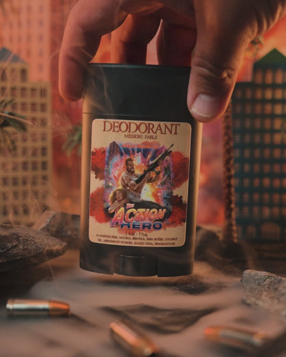 The Action Hero - Deodorant - Musky Cedarwood, Warm Caraway, Velvety Apricot