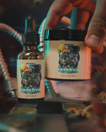 The General - Beard Oil & Butter Kit - Sweetened Tobacco, Sandalwood Aftershave, Cosmic Bergamot