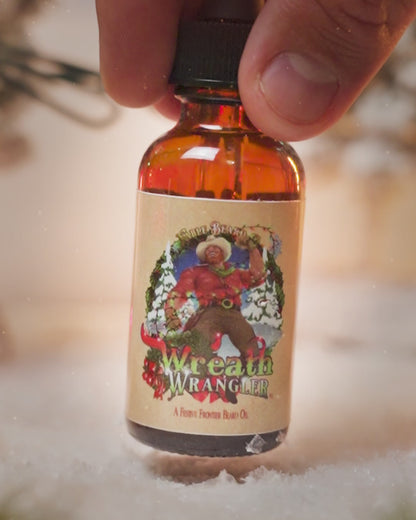 Wreath Wrangler - Beard Oil - Cranberry Jam, Mahogany Amber, Sweet Bergamot