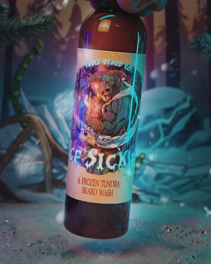 Ice Sickle - Beard Wash - Frosty Pine Sap, Chilled Juniper, Winter Spices