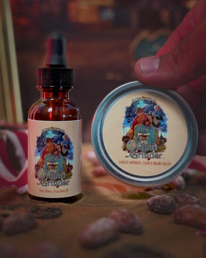 Organ Grinder - Beard Oil & Balm Kit - Moonlit Blueberry Jam, Cheesecake Filling, Roasted Almond Praline