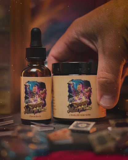 The Interpreter - Beard Oil & Butter Kit - Warm Amber Resin, Crisp Grapefruit, Dusky Lavender