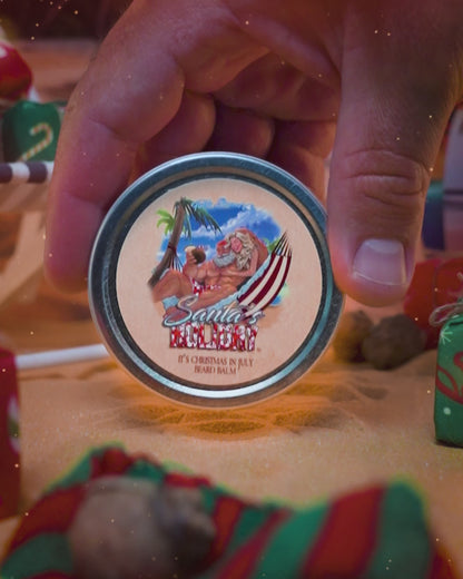 Santa's Holiday - Beard Balm - Frosted Cranberries, Smooth Rum, Sparkling Lemon-Lime Mixer