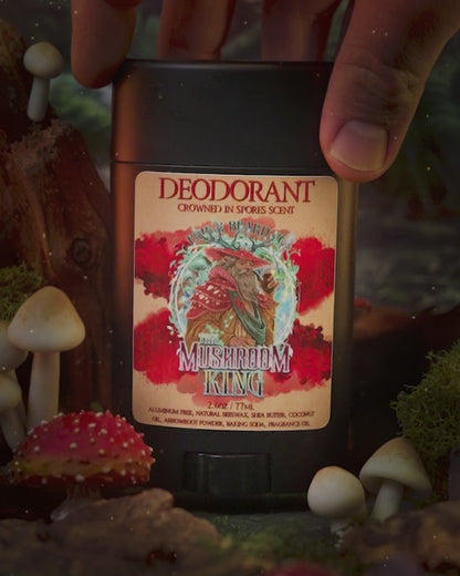 Mushroom King - Deodorant - Mystical Clary Sage, Cozy Nutmeg, Wild Red Oak