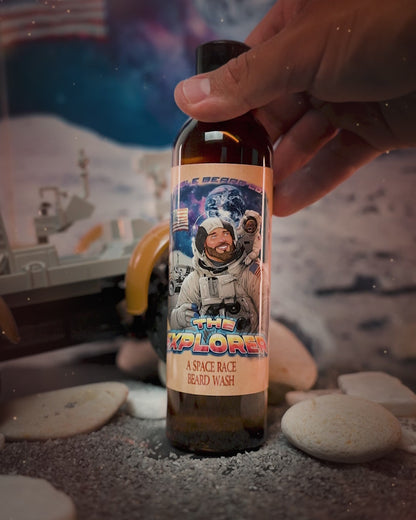 The Explorer - Beard Wash - Silver Birch, Cosmic Air Accord, Dark Mineral Musk